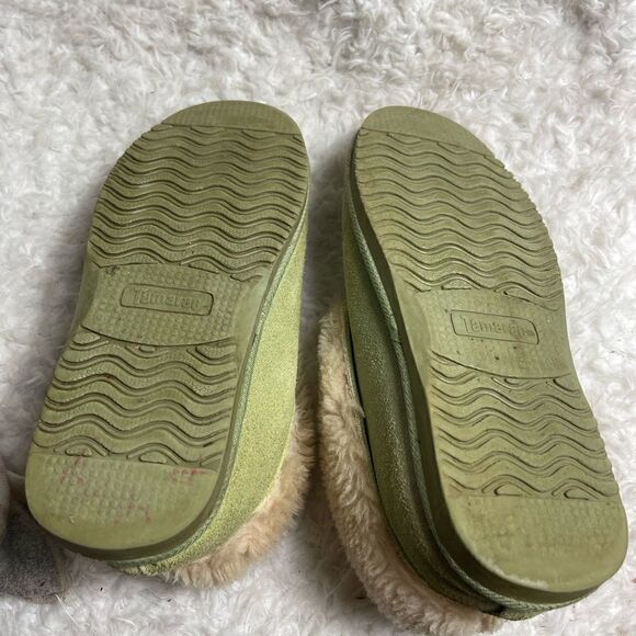 Tamarac leather suede mintGreen sleepers beige shearling lining rubber soles SZ9 - Picture 10 of 10